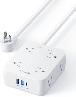 Anker 341 USB Power Strip 5ft | A9183 - White - Very Good