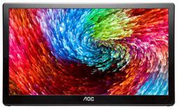 AOC E1659FWU 15.6" Portable LED Monitor - Black - 15.6 Inch