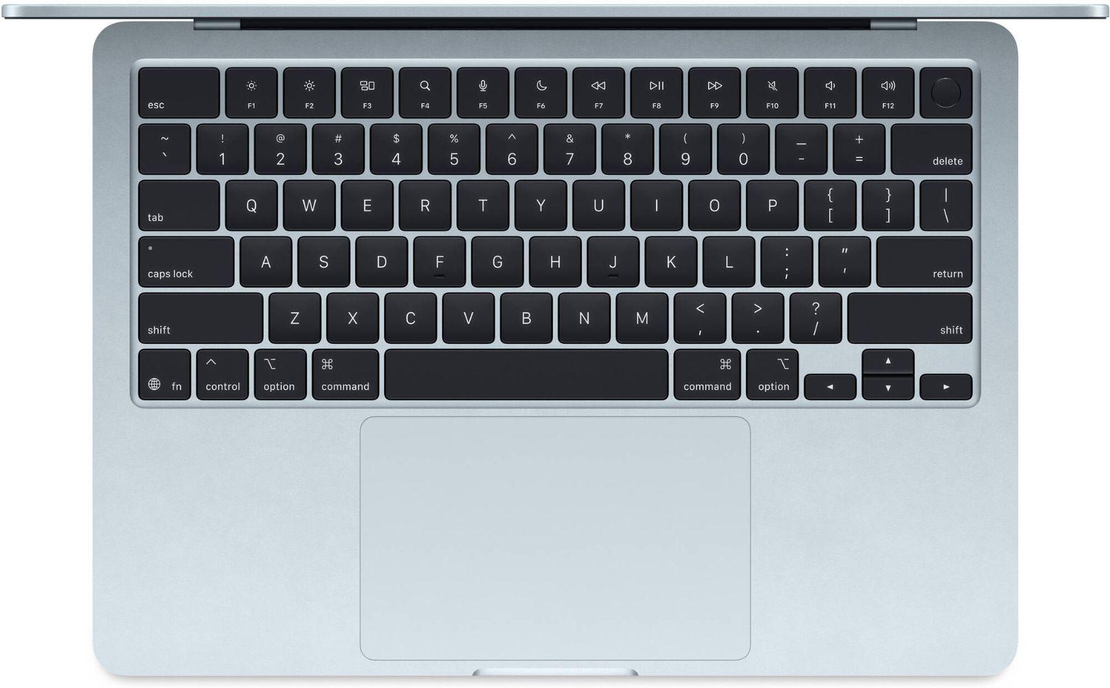 MacBook Air (2025) 13.6-inch - Sky Blue - Apple M4 Chip: 10-Core CPU/10-Core GPU - 16GB RAM - SSD 512GB