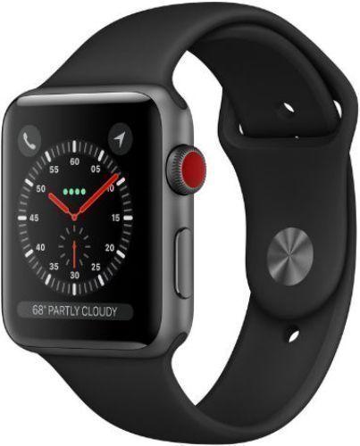 Apple Watch Series 3 (Cellular + GPS) - 16GB - 42mm - Space Grey Aluminum Case with Black Rubber Sport Band