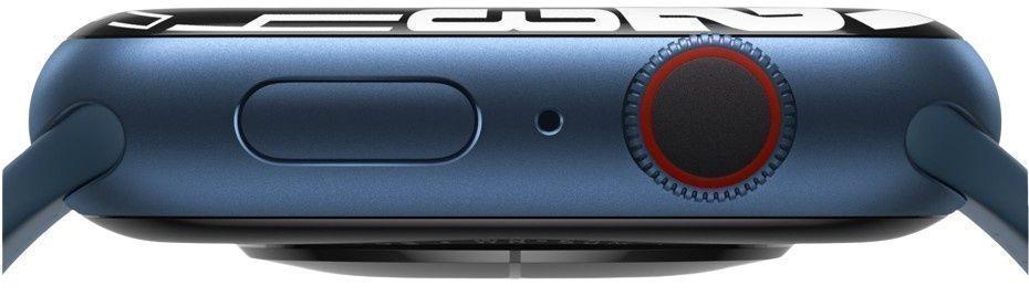 Apple Watch Series 7 (Cellular + GPS) - 32GB - 41mm - Blue Aluminum Case with Abyss Blue Rubber Sport Band