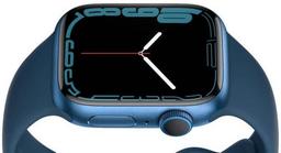 Apple Watch Series 7 (Cellular + GPS) - 32GB - 41mm - Blue Aluminum Case with Abyss Blue Rubber Sport Band