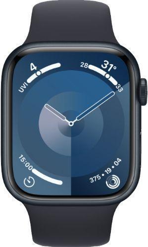 Apple Watch Series 9 (GPS) - 64GB - 45mm - Midnight Aluminum Case with Midnight Rubber Sport Band - One Size