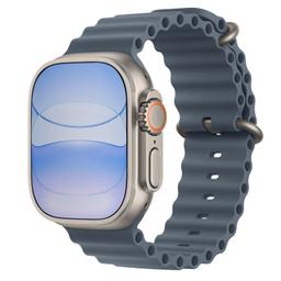 Apple Watch Ultra 3 - 64GB - 49mm - Natural Titanium Case with Anchor Blue Nylon Weave Ocean Band - M/L Size