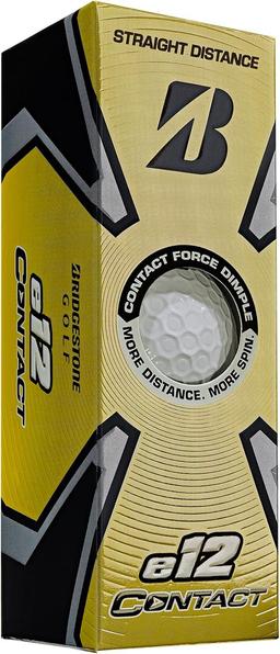 Bridgestone e12 Contact Soft Golf Balls 2023 (3-Pack) - White