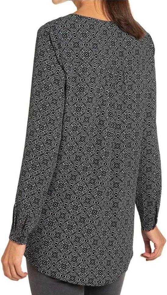 Chelsea & Theodore Women's Top Geo Print - S - Black/White