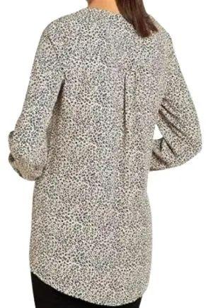 Chelsea & Theodore Women's Top Small Leopard Print - M - White/Black