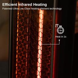East Oak 1200W Patio Heater - Black
