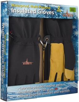 Habit Waterproof Multi-Purpose Insulated Gloves XL - Black/Yellow