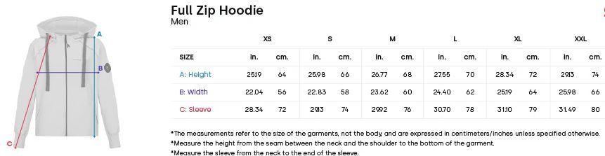 Hoseg Men's Full Zip Hoodie (M) - Barberry