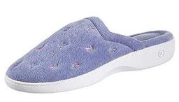 Isotoner Bedroom Slip-On with Enhanced Heel Cushion - 6 - Blue