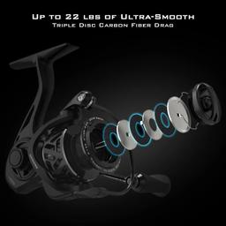 KastKing 1000 Zephyr Spinning Reel - Black