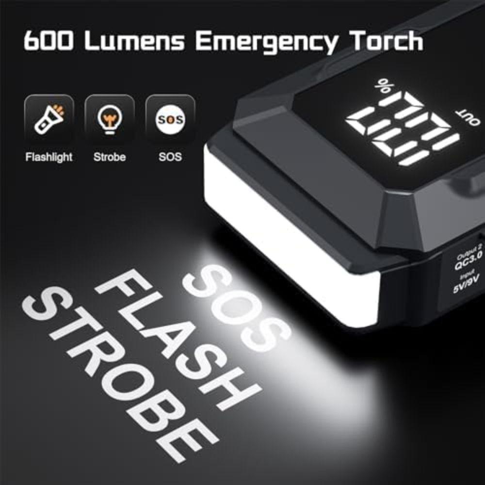Povasee A40 5000mAh 2-Port Power Bank - Black