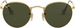 Ray-Ban RB3447 Round Metal Sunglasses - Polished Gold/Green Lens