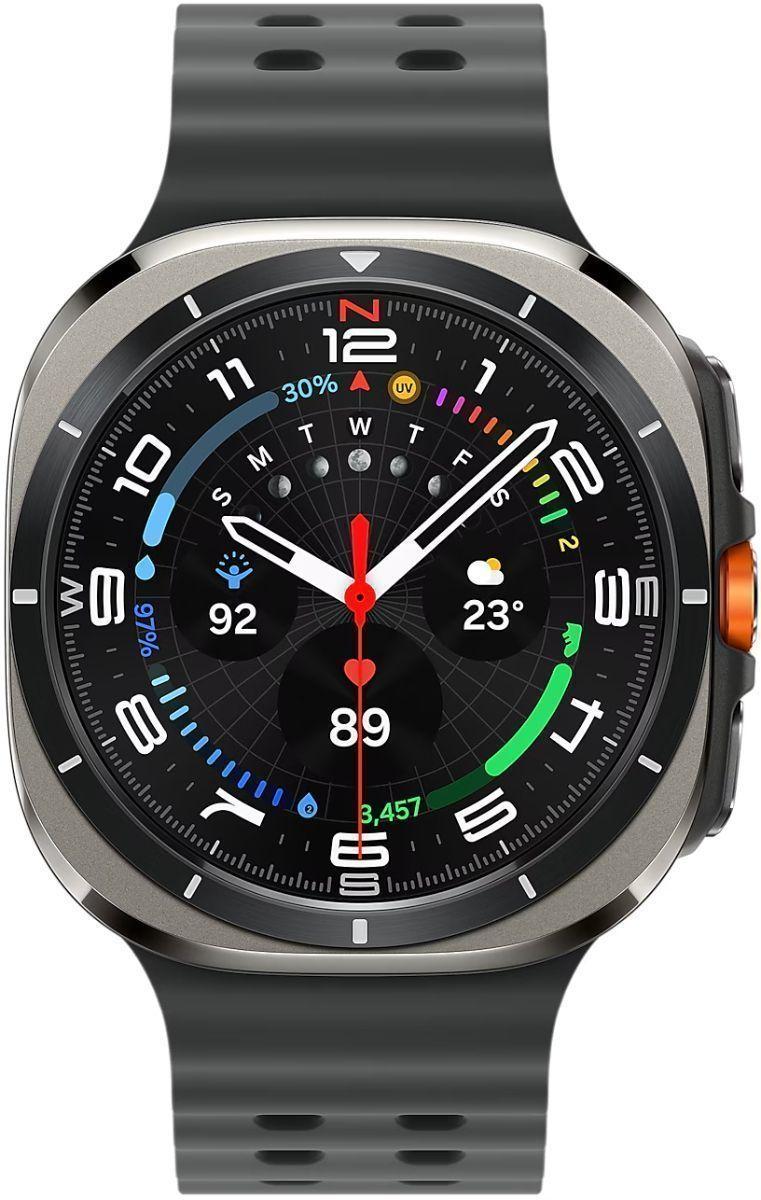 Galaxy Watch Ultra (2024) (Bluetooth + LTE) - 32GB - 47mm - Titanium Silver Titanium Case with Dark Grey Silicone Marine Band