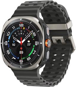 Galaxy Watch Ultra (2024) (Bluetooth + LTE) - 32GB - 47mm - Titanium Silver Titanium Case with Dark Grey Silicone Marine Band
