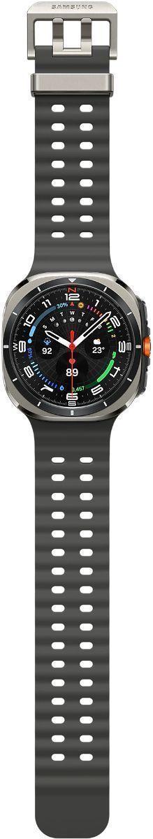 Galaxy Watch Ultra (2024) (Bluetooth + LTE) - 32GB - 47mm - Titanium Silver Titanium Case with Dark Grey Silicone Marine Band