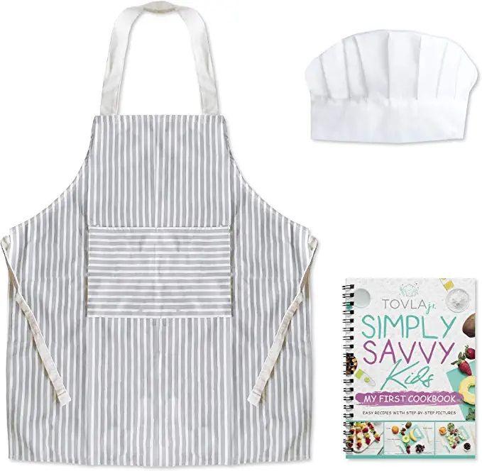 Tovla Jr. Kids Cookbook | Cooking Apron and Hat