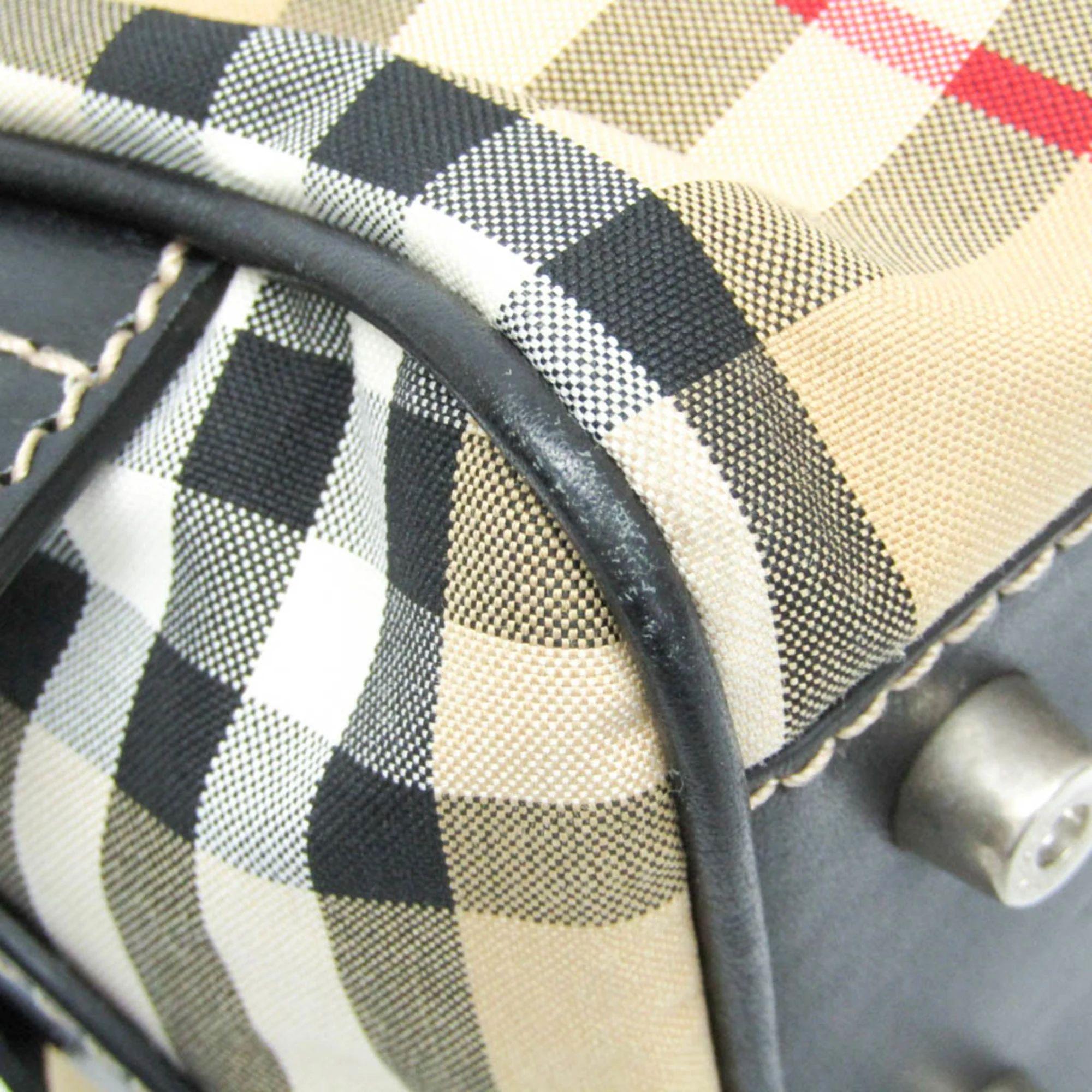 Refurbished Burberry Leather Nylon Canvas Clutch Bag Pouch - Reebelo US