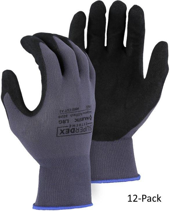 Majestic SuperDex Micro Foam Nitrile Palm Coated Glove on Nylon Shell (M) (12-Pack)