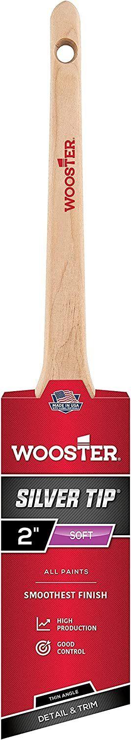 Wooster Brush 5224-2 Silver Tip Thin Angle Sash Paint Brush 2-Inch (4 Pack)